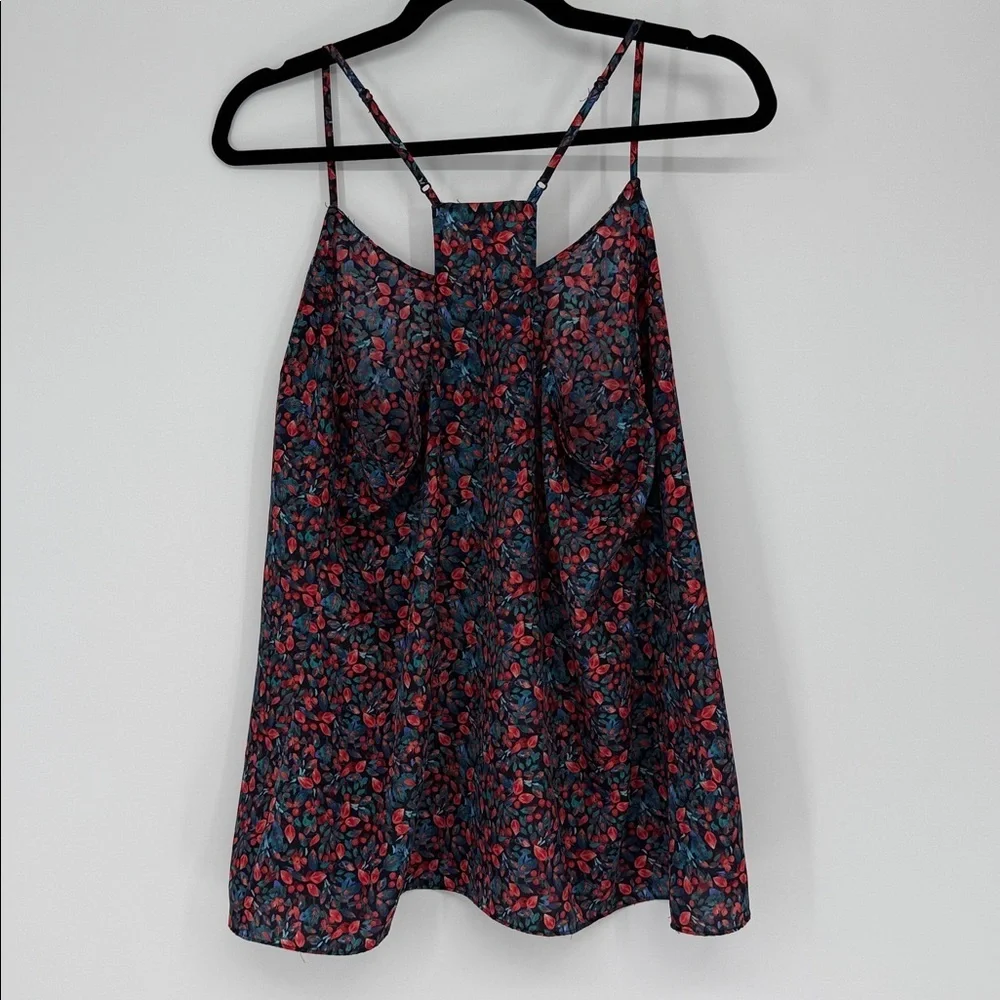 J.Crew Floral Racerback Cami Tank Top Size 12 Lightweight Blouse